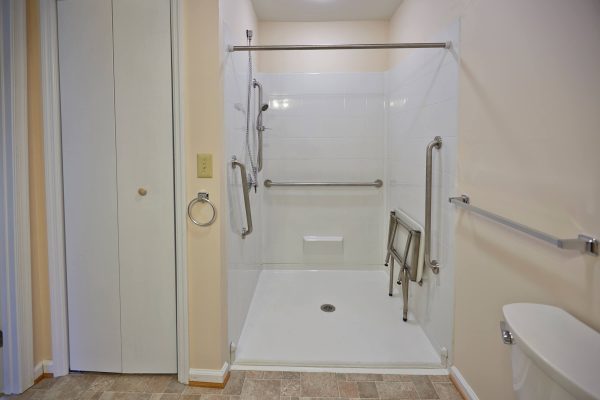 fiberglass curbless shower