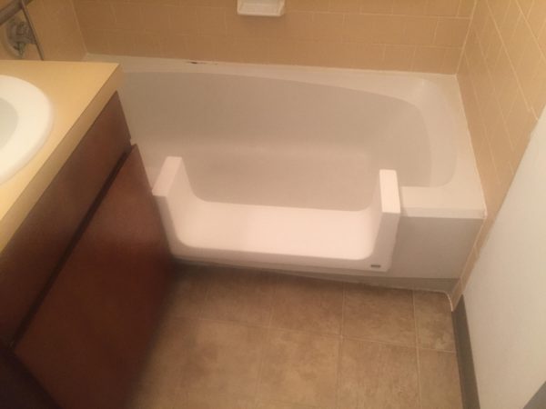 bathtub converted to step in shower easy bathtub access